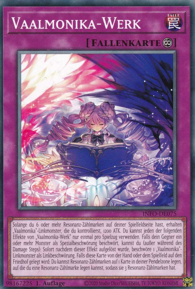 Vaalmonika-Werk INFO-DE075 ist in Common Yu-Gi-Oh Karte aus The Infinite Forbidden 1.Auflage