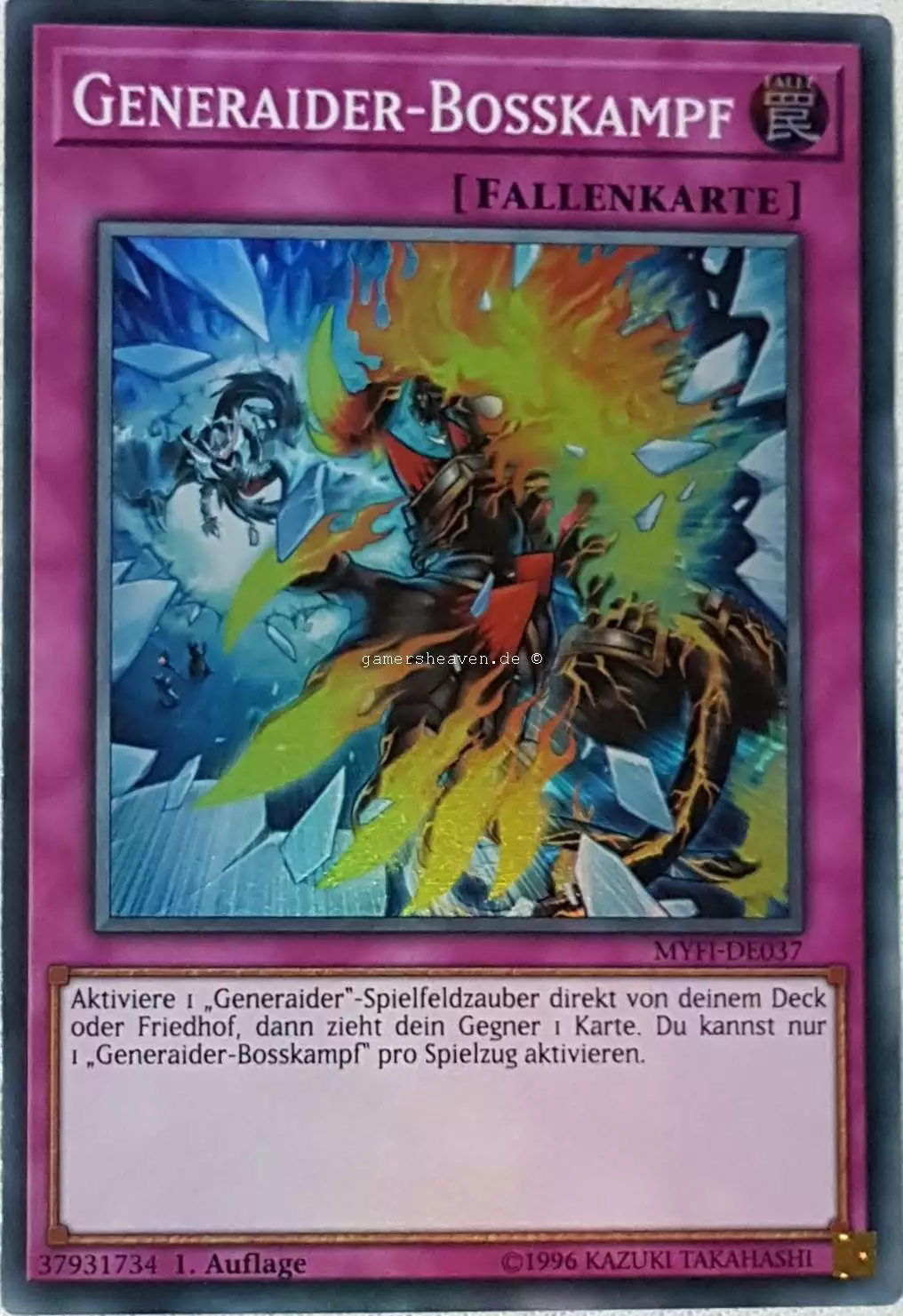 Generaider-Bosskampf MYFI-DE037 ist in Super Rare aus Mystic Fighters 1.Auflage