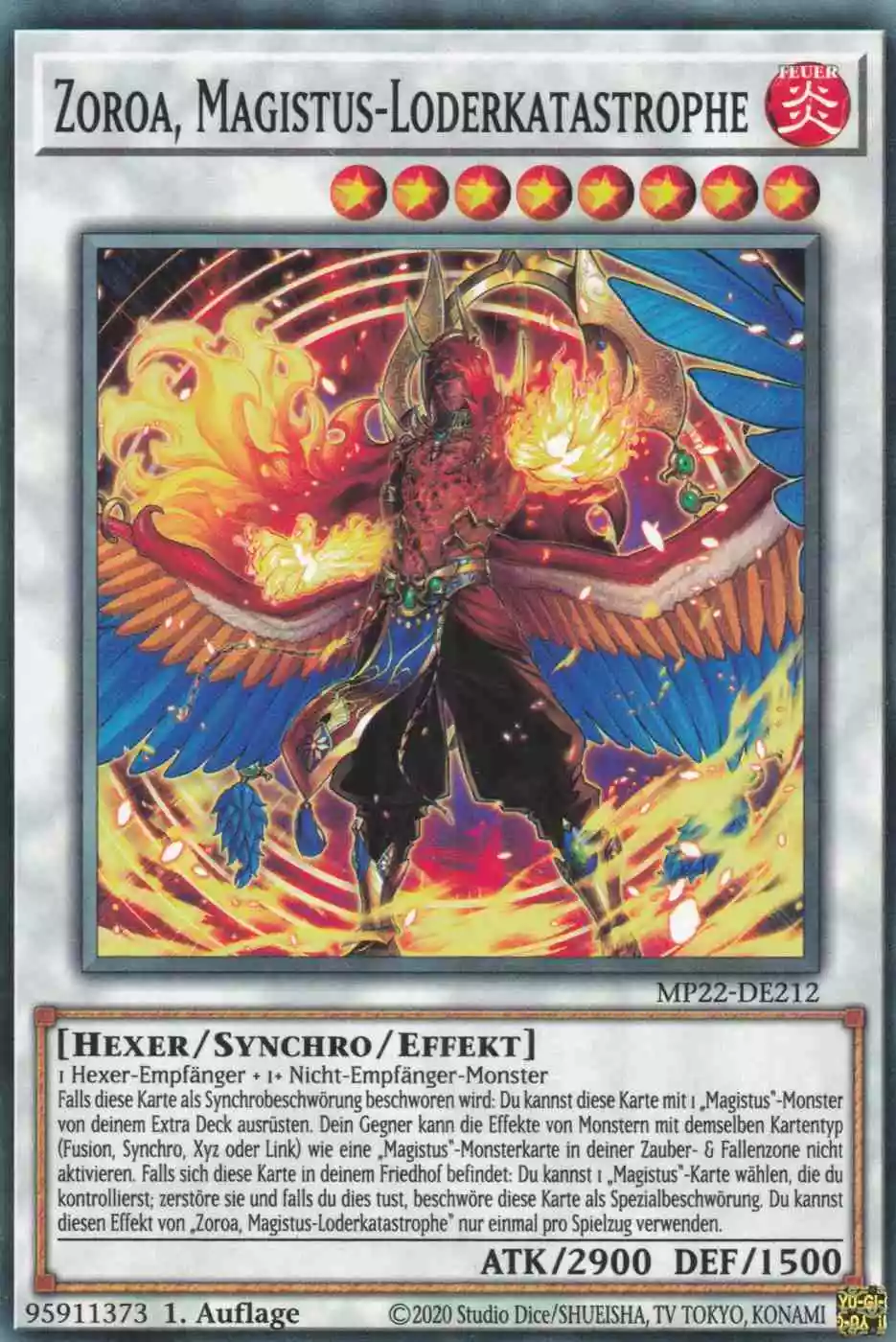 Zoroa, Magistus-Loderkatastrophe MP22-DE212 ist in Common Yu-Gi-Oh Karte aus Tin of the Pharaoh’s Gods 1.Auflage