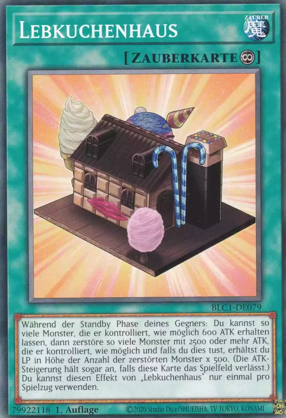 Lebkuchenhaus BLC1-DE079 ist in Common Yu-Gi-Oh Karte aus Battles of Legend Chapter 1 1.Auflage