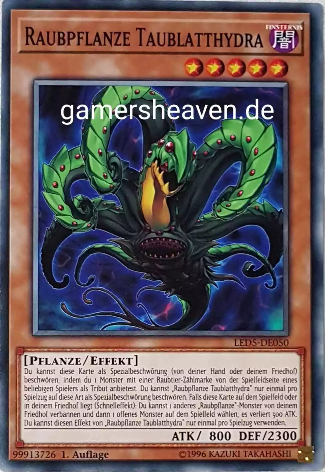 Raubpflanze Taublatthydra LED5-DE050 ist in Common aus Legendary Duelists: Immortal Destiny 1.Auflage