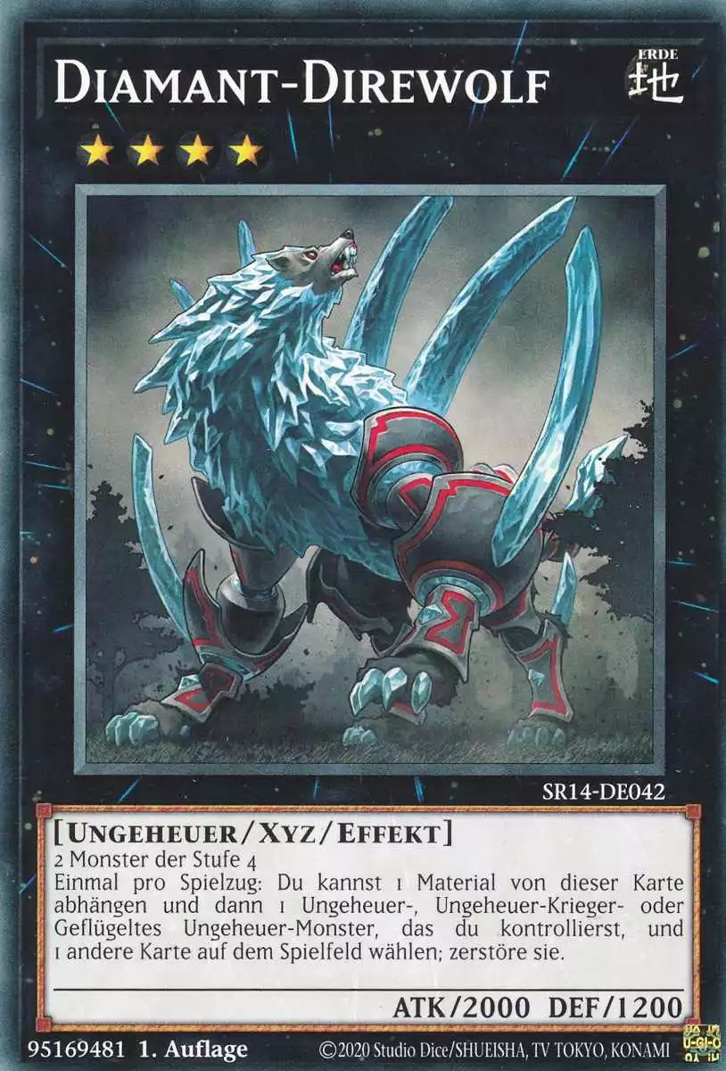 Diamant-Direwolf SR14-DE042 ist in Common Yu-Gi-Oh Karte aus Fire Kings 1.Auflage