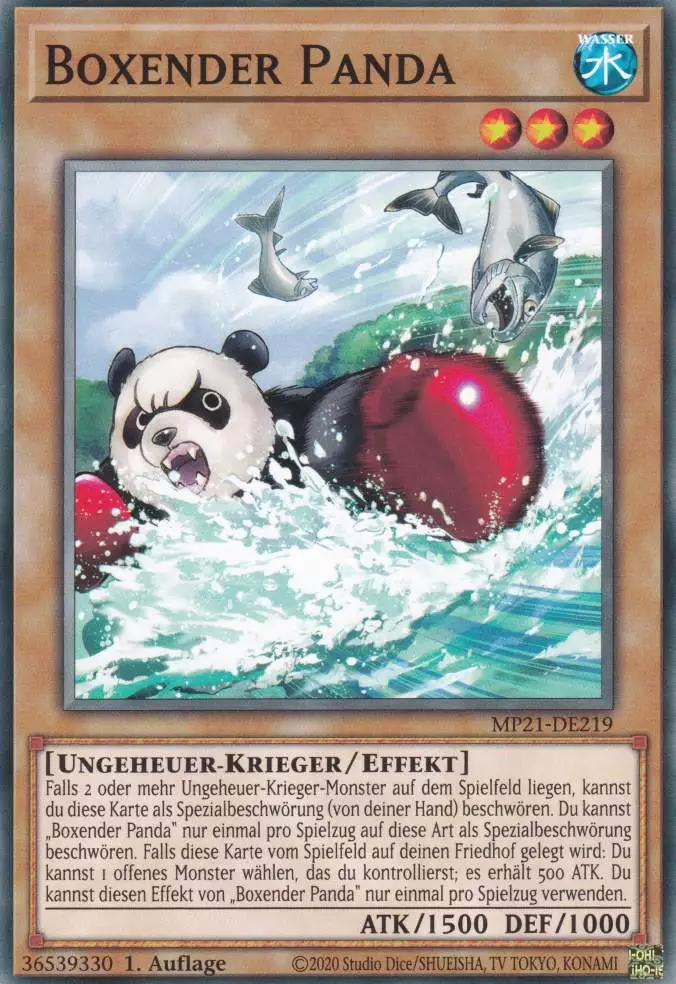 Boxender Panda MP21-DE219 ist in Common Yu-Gi-Oh Karte aus Tin of Ancient Battles 1.Auflage