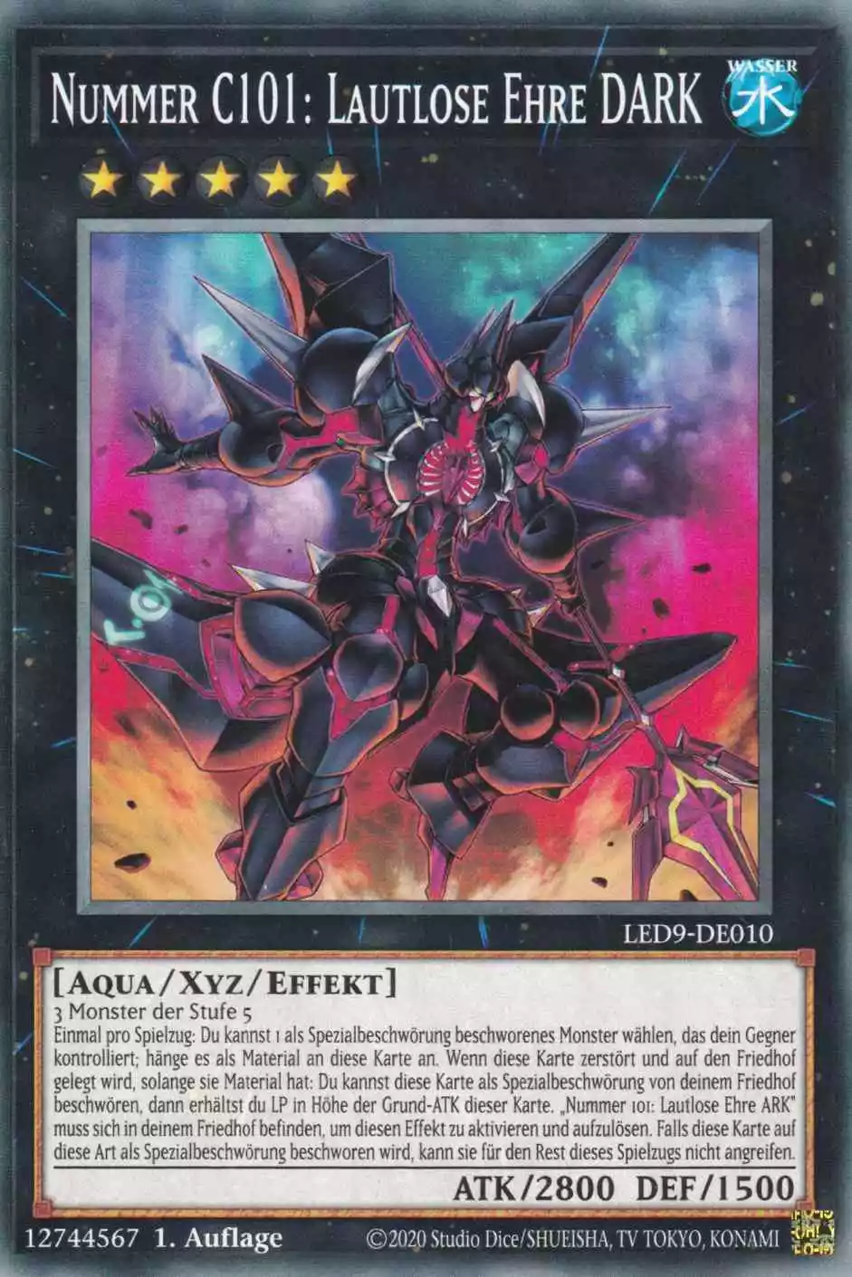 Nummer C101: Lautlose Ehre DARK LED9-DE010 ist in Common Yu-Gi-Oh Karte aus Legendary Duelists Duels from the Deep 1.Auflage