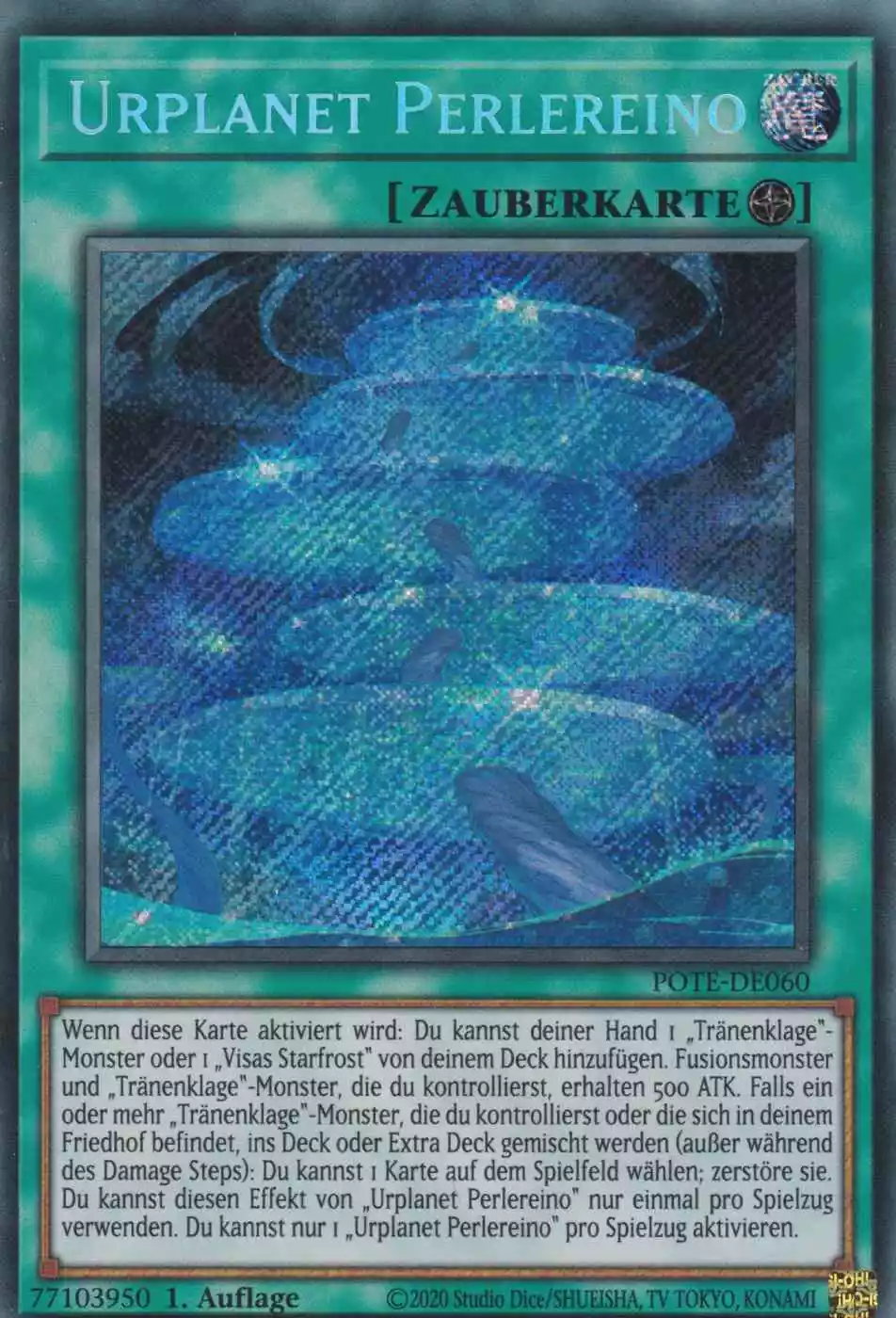 pote-de060-urplanet-perlereino-secret-rare-power-of-the-elements Urplanet Perlereino POTE-DE060 ist in Secret Rare Yu-Gi-Oh Karte aus Power of the Elements 1.Auflage