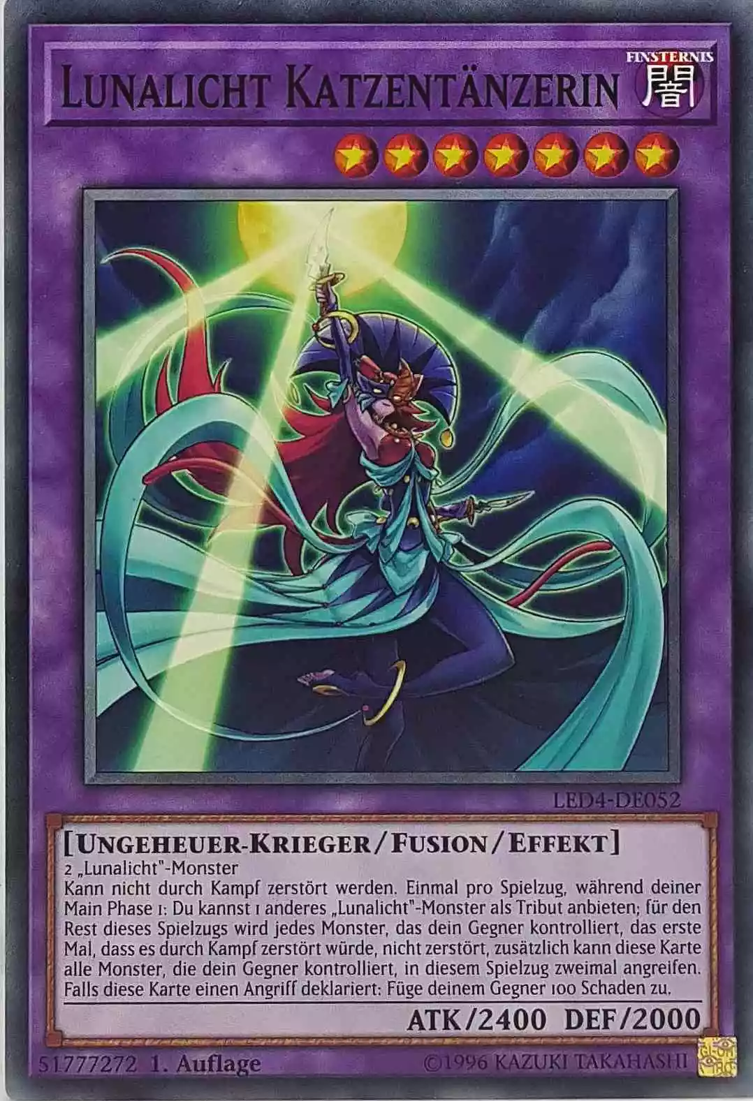 Lunalicht Katzentänzerin LED4-DE052 ist in Common Yu-Gi-Oh Karte aus Legendary Duelists Sisters of the Rose 1. Auflage