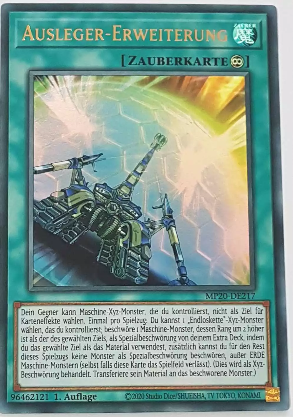 mp20-de217-ausleger-erweiterung-ultra-rare Ausleger-Erweiterung MP20-DE217 ist in Ultra Rare Yu-Gi-Oh Karte aus 2020 Tin of Lost Memories 1.Auflage