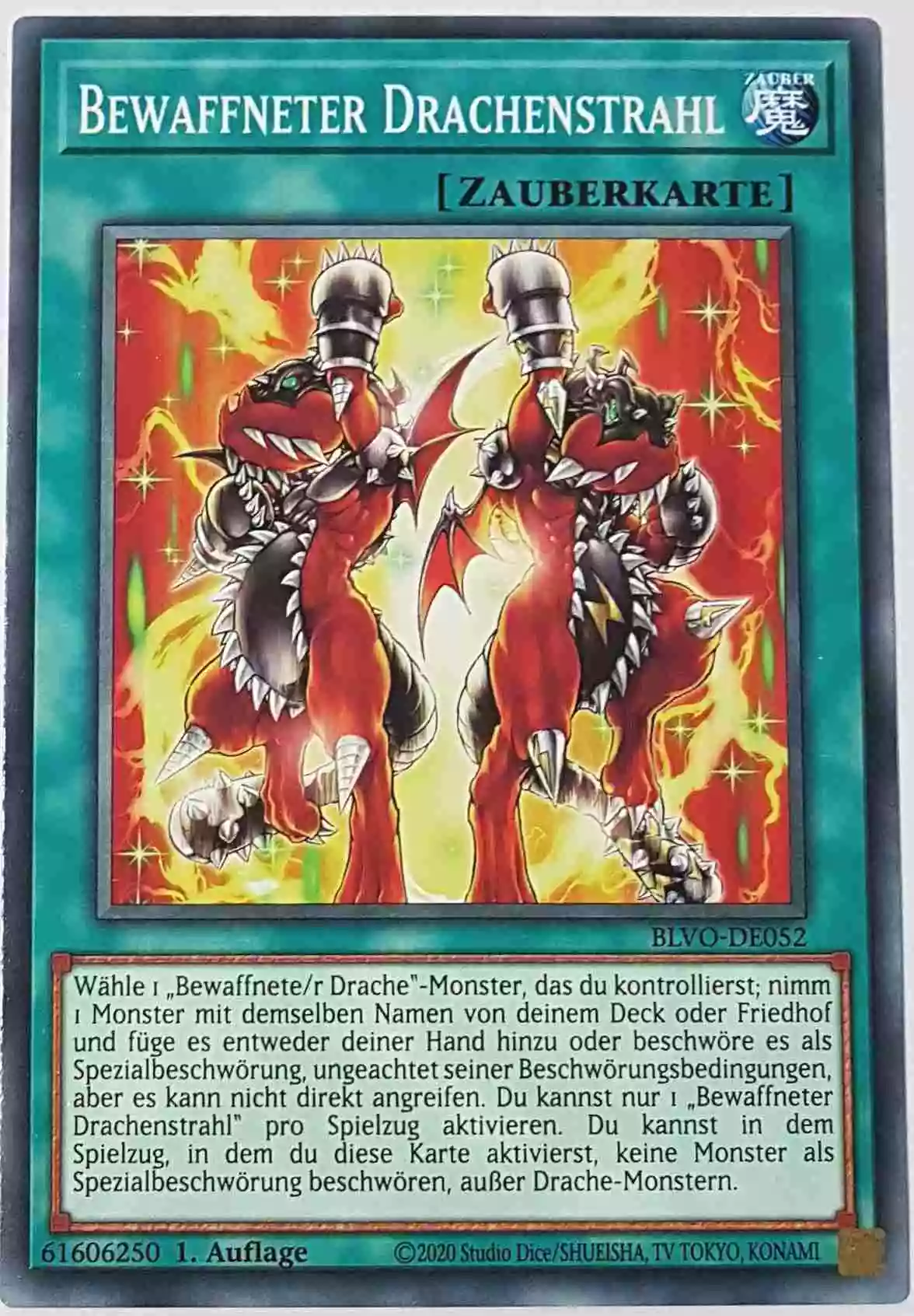 Bewaffneter Drachenstrahl BLVO-DE052 ist in Common Yu-Gi-Oh Karte aus Blazing Vortex 1.Auflage