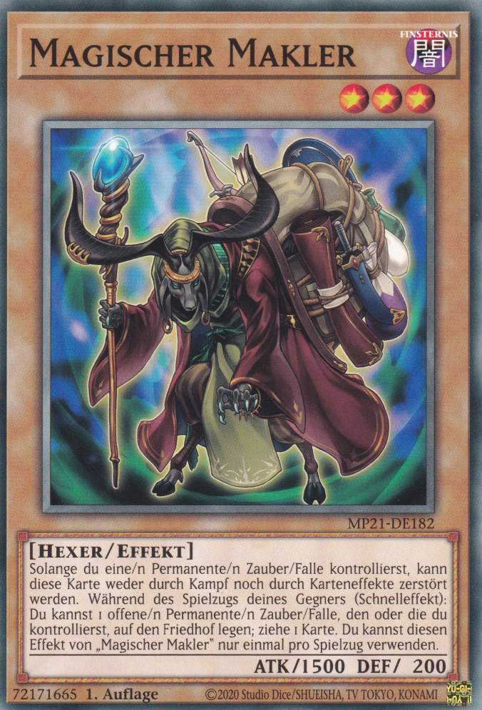 Magischer Makler MP21-DE182 ist in Common Yu-Gi-Oh Karte aus Tin of Ancient Battles 1.Auflage