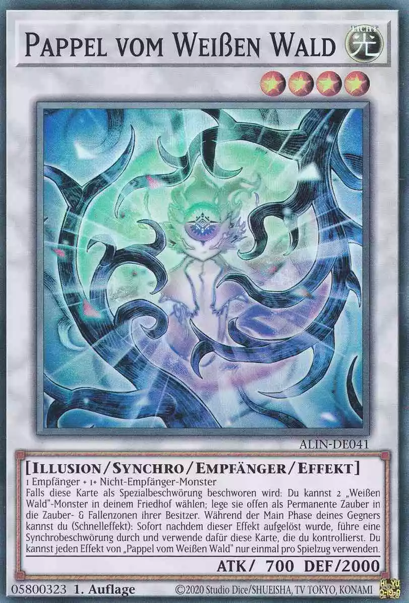 Pappel vom Weißen Wald ALIN-DE041 ist in Super Rare Yu-Gi-Oh Karte aus Alliance Insight 1.Auflage