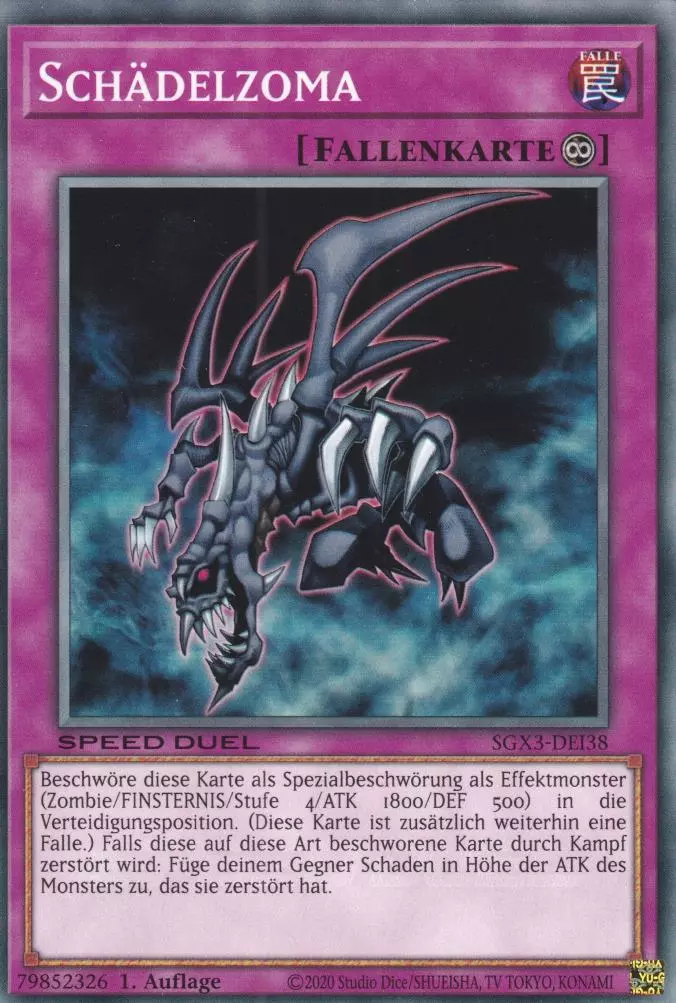 Schädelzoma SGX3-DEI38 ist in Common Yu-Gi-Oh Karte aus Speed Duel GX: Duelists of Shadows 1.Auflage