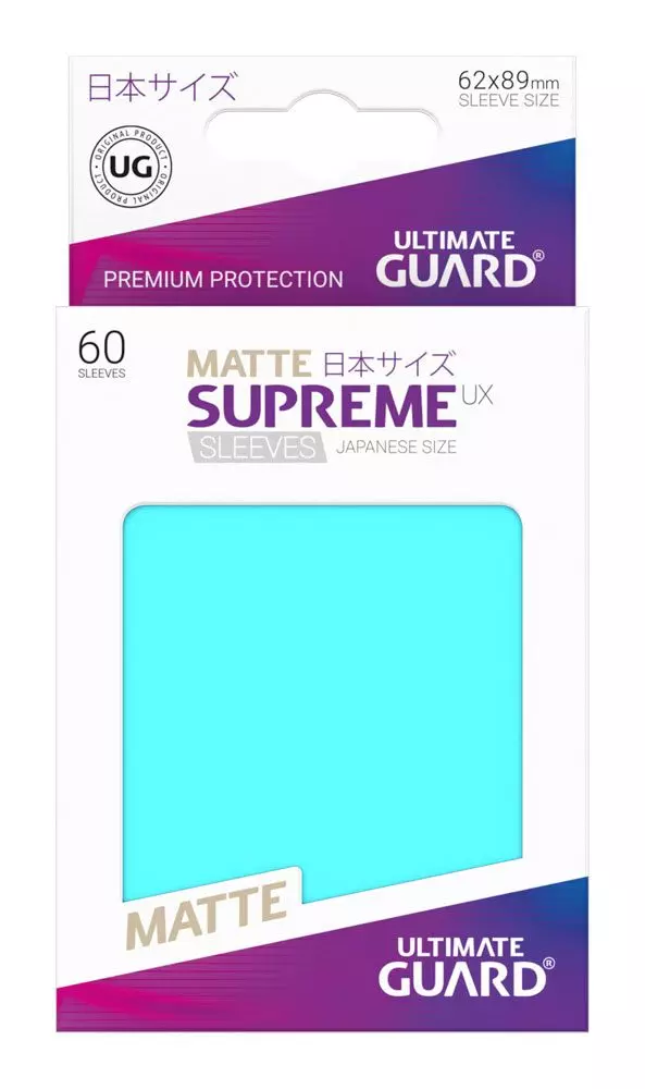 Ultimate Guard Supreme UX Kartenhüllen Japanische Größe Matt Aquamarin (60)
