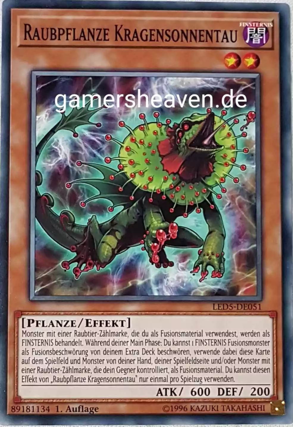 Raubpflanze Kragensonnentau LED5-DE051 ist in Common aus Legendary Duelists: Immortal Destiny 1.Auflage