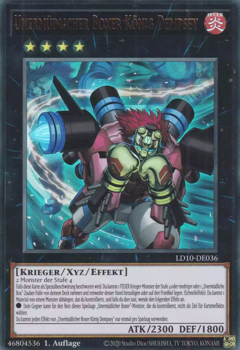 Unermüdlicher Boxer König Dempsey LD10-DE036 ist in Ultra Rare Yu-Gi-Oh Karte aus Legendary Duelists Soulburning Volcano 1.Auflage