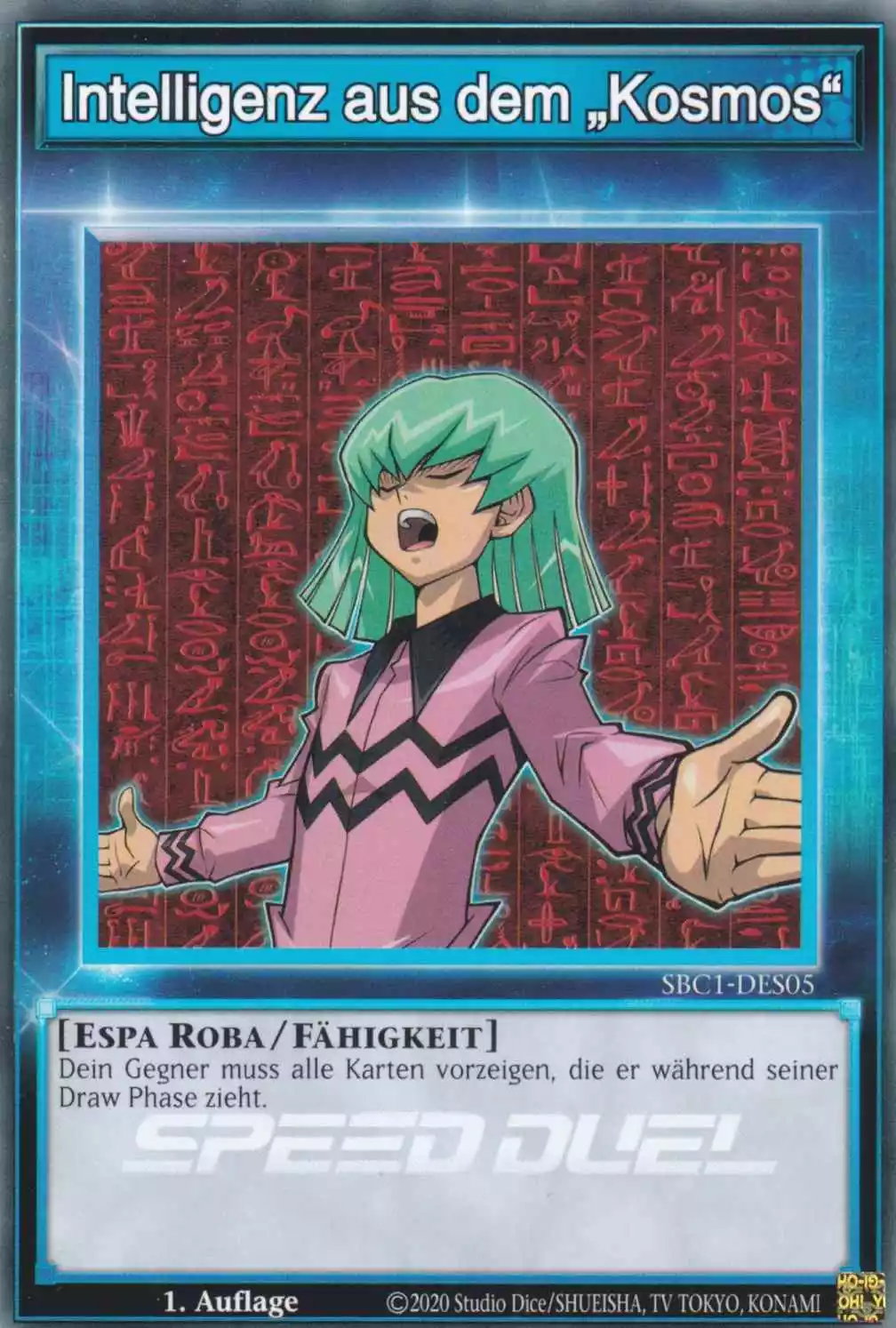 sbc1-des05-intelligenz-aus-dem-kosmos-common-streets-of-battle-city Intelligenz aus dem Kosmos SBC1-DES05 ist in Common Yu-Gi-Oh Karte aus Streets of Battle City 1.Auflage