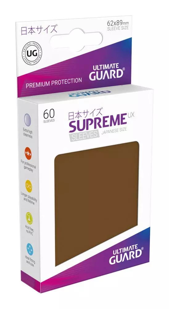 Ultimate Guard Supreme UX Kartenhüllen Japanische Größe Braun (60