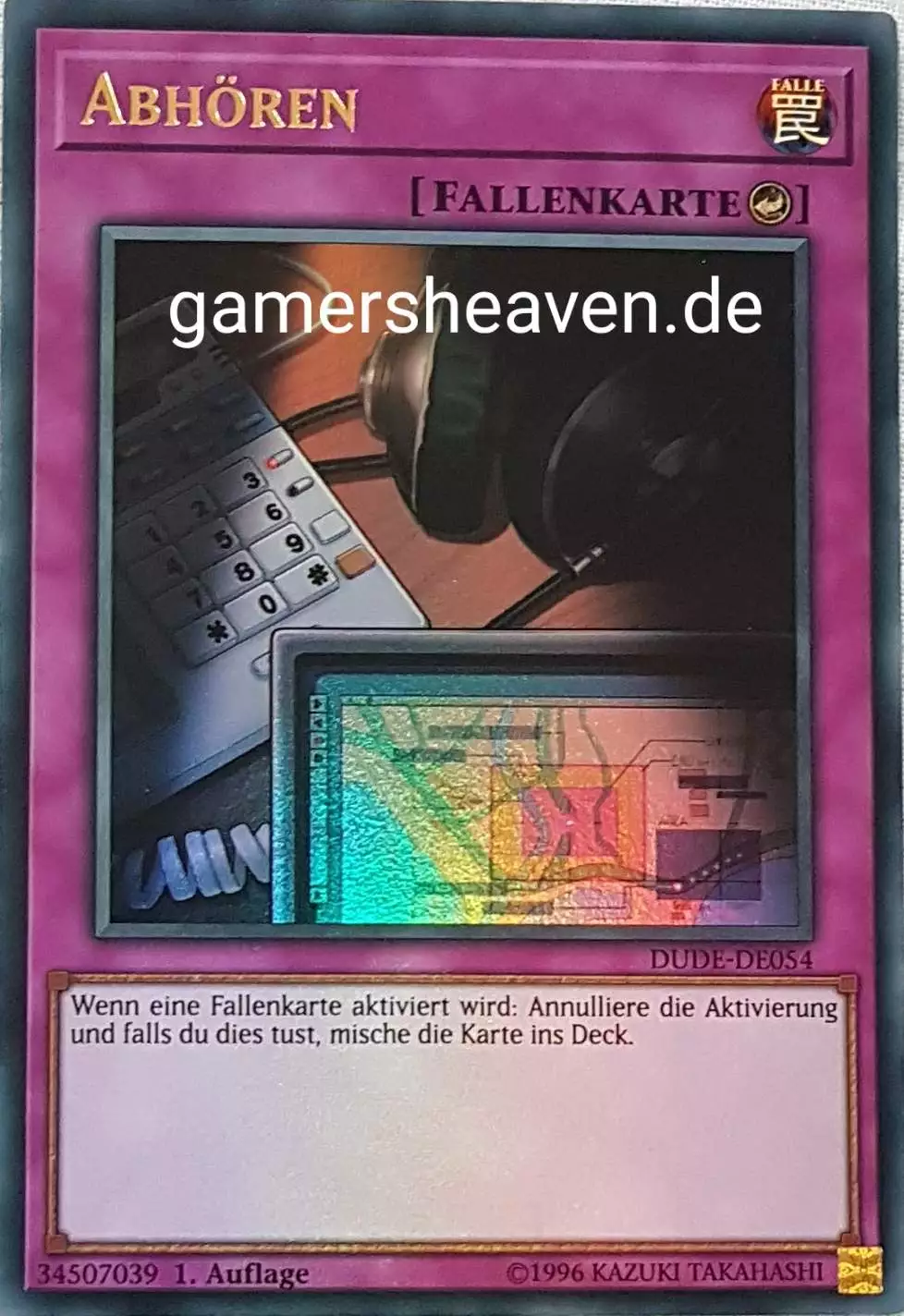 Abhören DUDE-DE054 ist in Ultra Rare aus Duel Devastator 1.Auflage