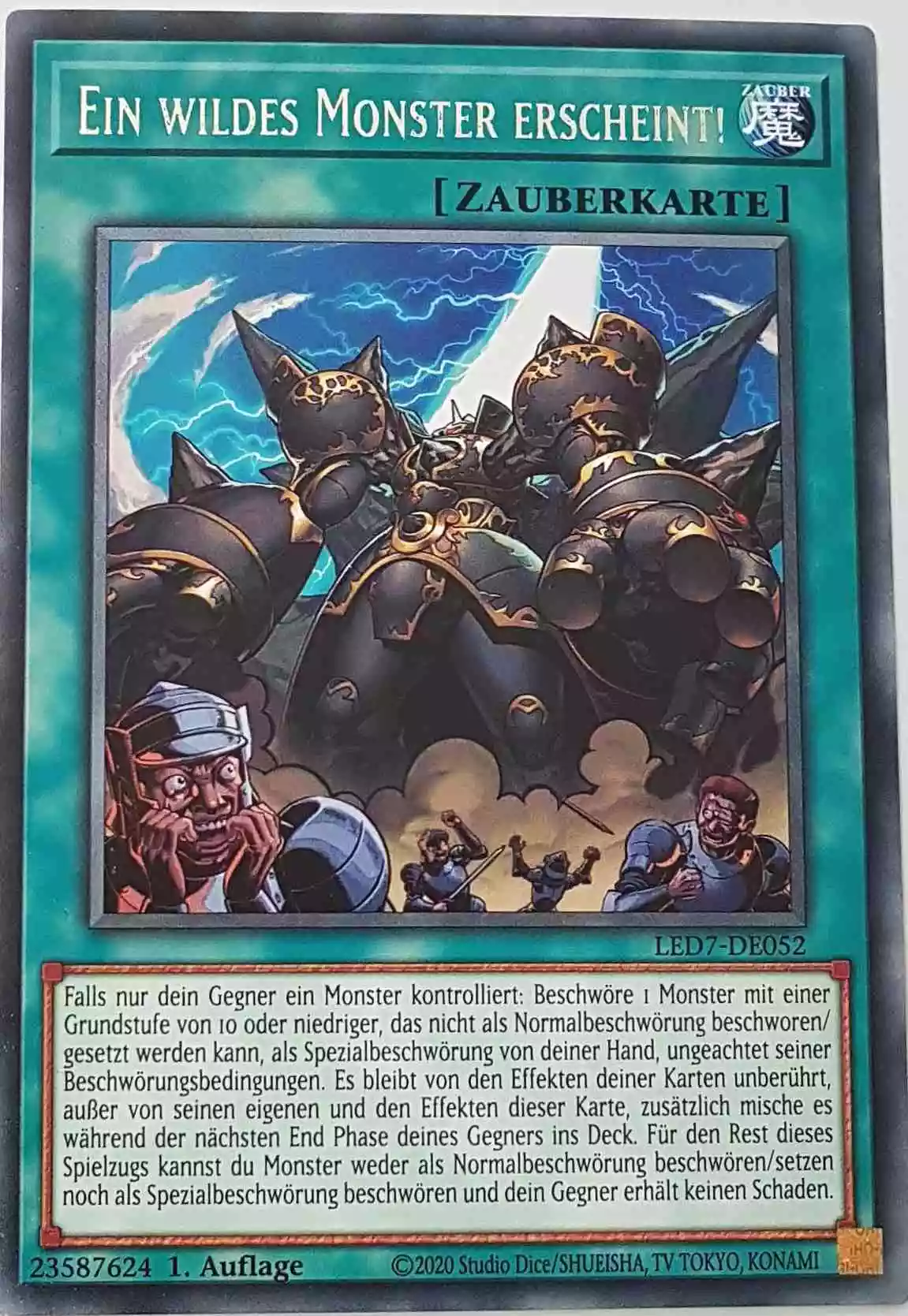 Ein wildes Monster erscheint! LED7-DE052 ist in Rare Yu-Gi-Oh Karte aus Legendary Duelists Rage of Ra 1.Auflage