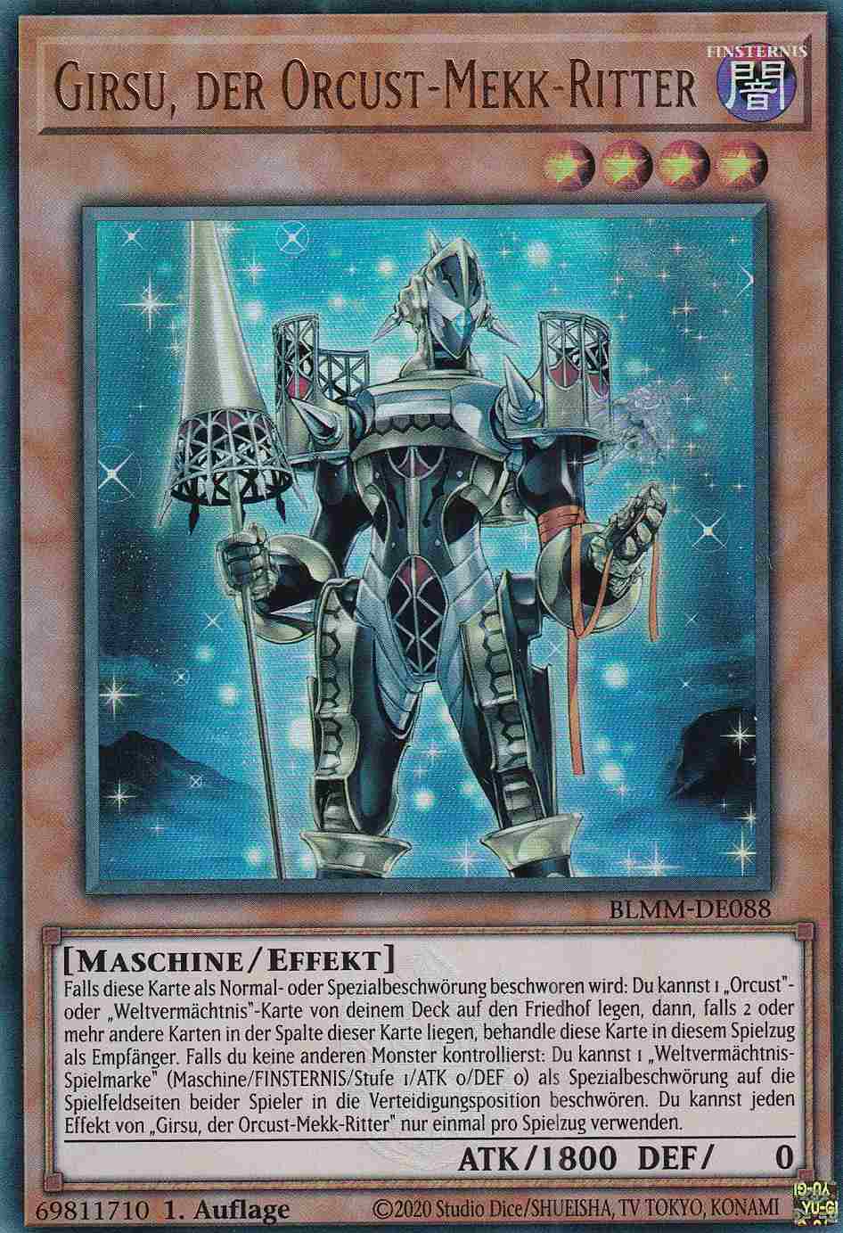 Girsu, der Orcust-Mekk-Ritter BLMM-DE088 ist in Ultra Rare Yu-Gi-Oh Karte aus Battles of Legend Monster Mayhem 1.Auflage