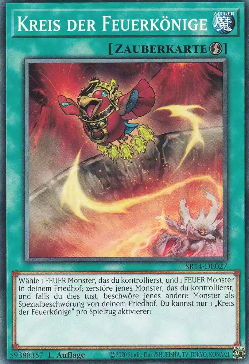 Kreis der Feuerkönige SR14-DE027 ist in Common Yu-Gi-Oh Karte aus Fire Kings 1.Auflage