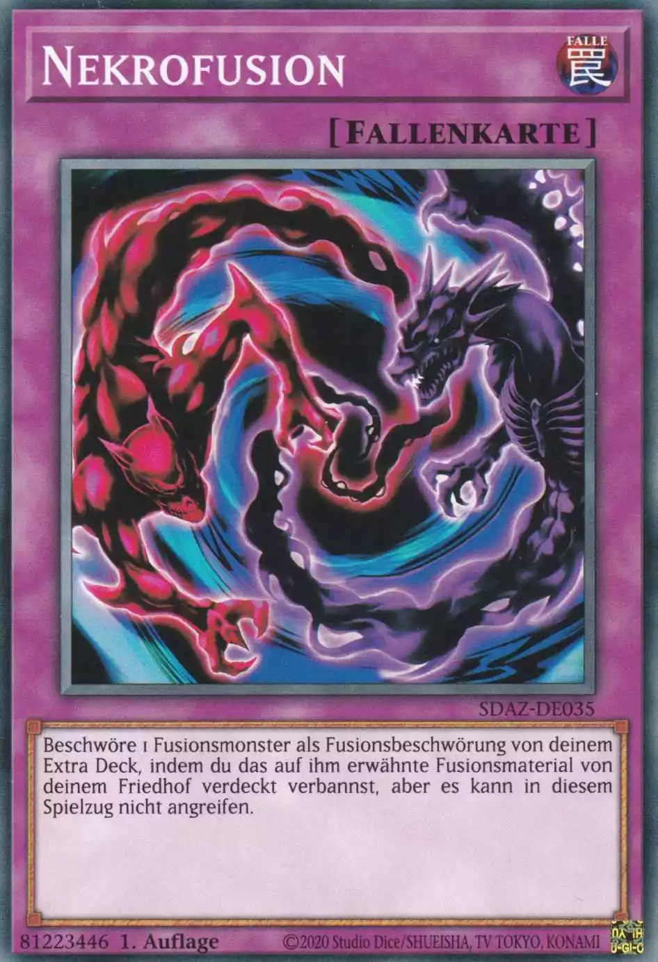 Nekrofusion SDAZ-DE035 ist in Common Yu-Gi-Oh Karte aus Structure Deck Albaz Strike 1.Auflage