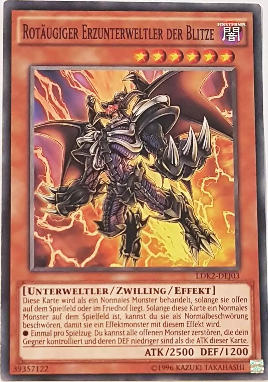 Rotäugiger Erzunterweltler der Blitze LDK2-DEJ03 ist in Common Yu-Gi-Oh Karte aus Legendary Decks 2 