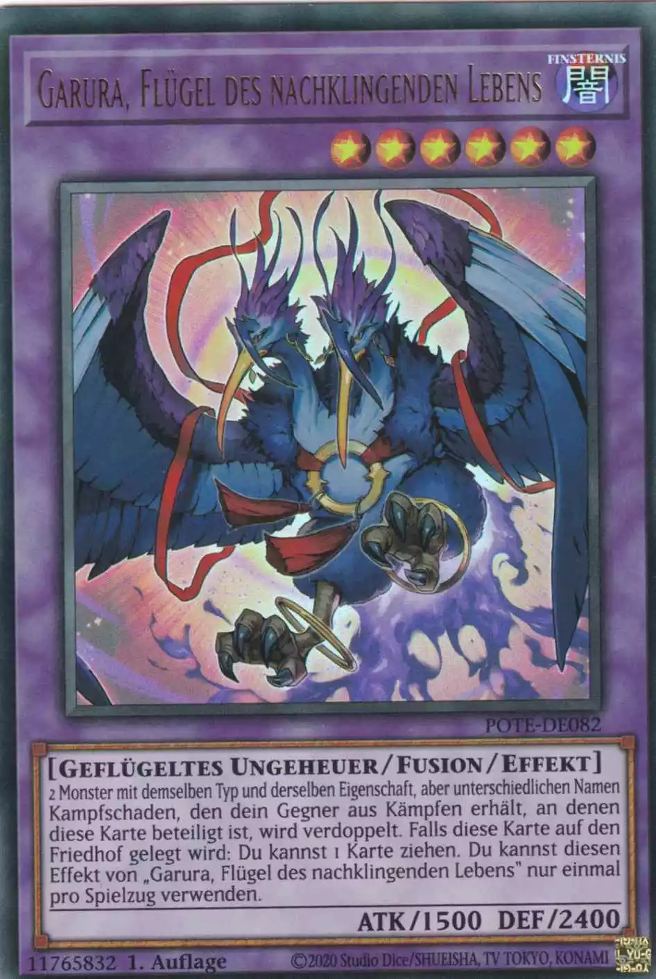 pote-de082-garura-fluegel-des-nachklingenden-lebens-ultra-rare-power-of-the-elements Garura, Flügel des nachklingenden Lebens POTE-DE082 ist in Ultra Rare Yu-Gi-Oh Karte aus Power of the Elements 1.Auflage