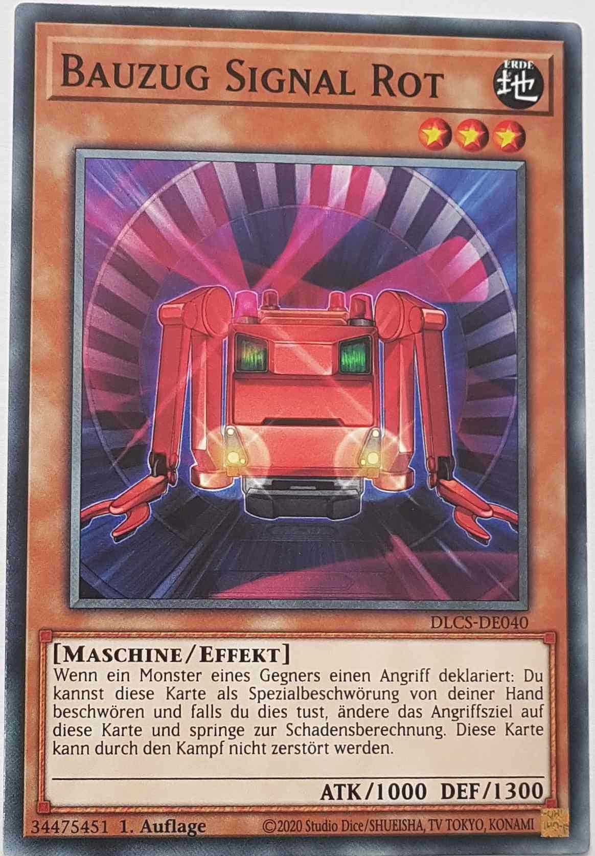 Bauzug Signal Rot DLCS-DE040 ist in Common Yu-Gi-Oh Karte aus Dragons of Legend The Complete Series 1.Auflage