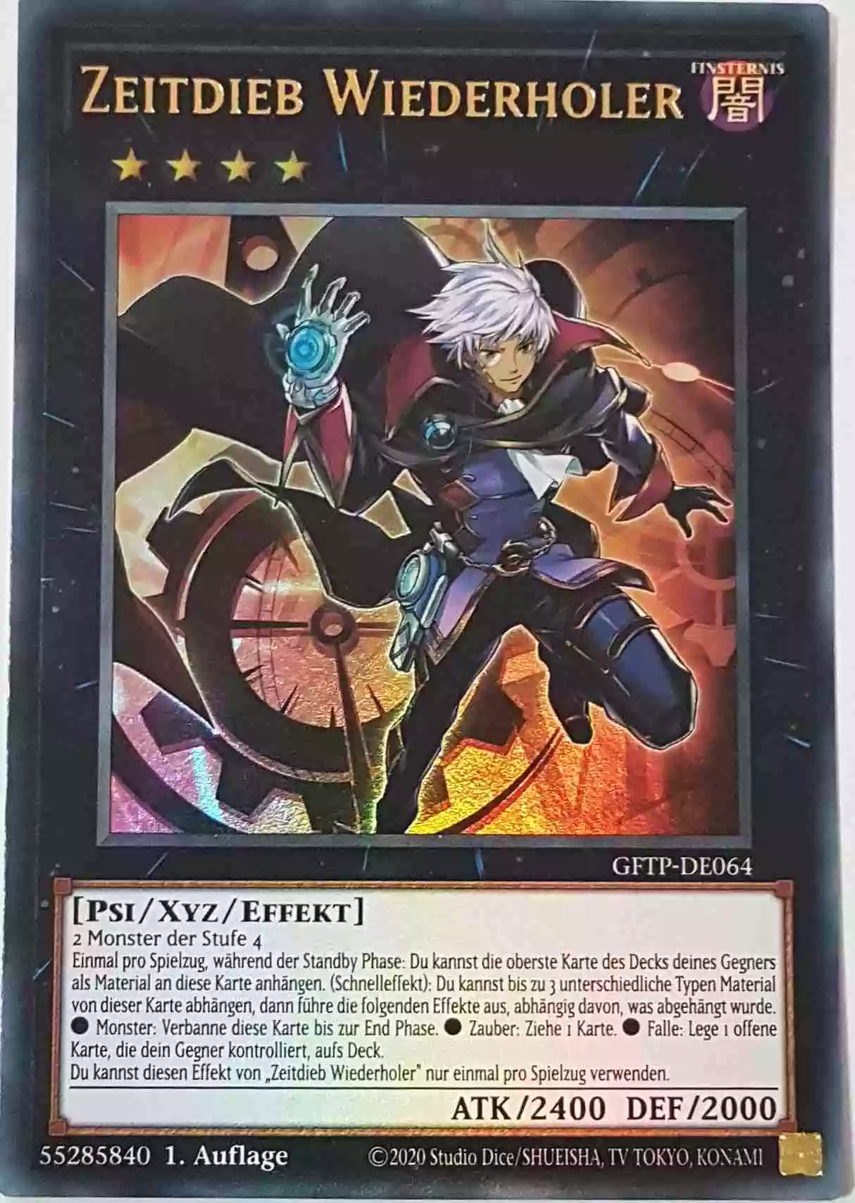 gftp-de064-zeitdieb-wiederholer-ultra-rare-ghost-from-the-past Zeitdieb Wiederholer GFTP-DE064 ist in Ultra Rare Yu-Gi-Oh Karte aus Ghost From The Past 1.Auflage