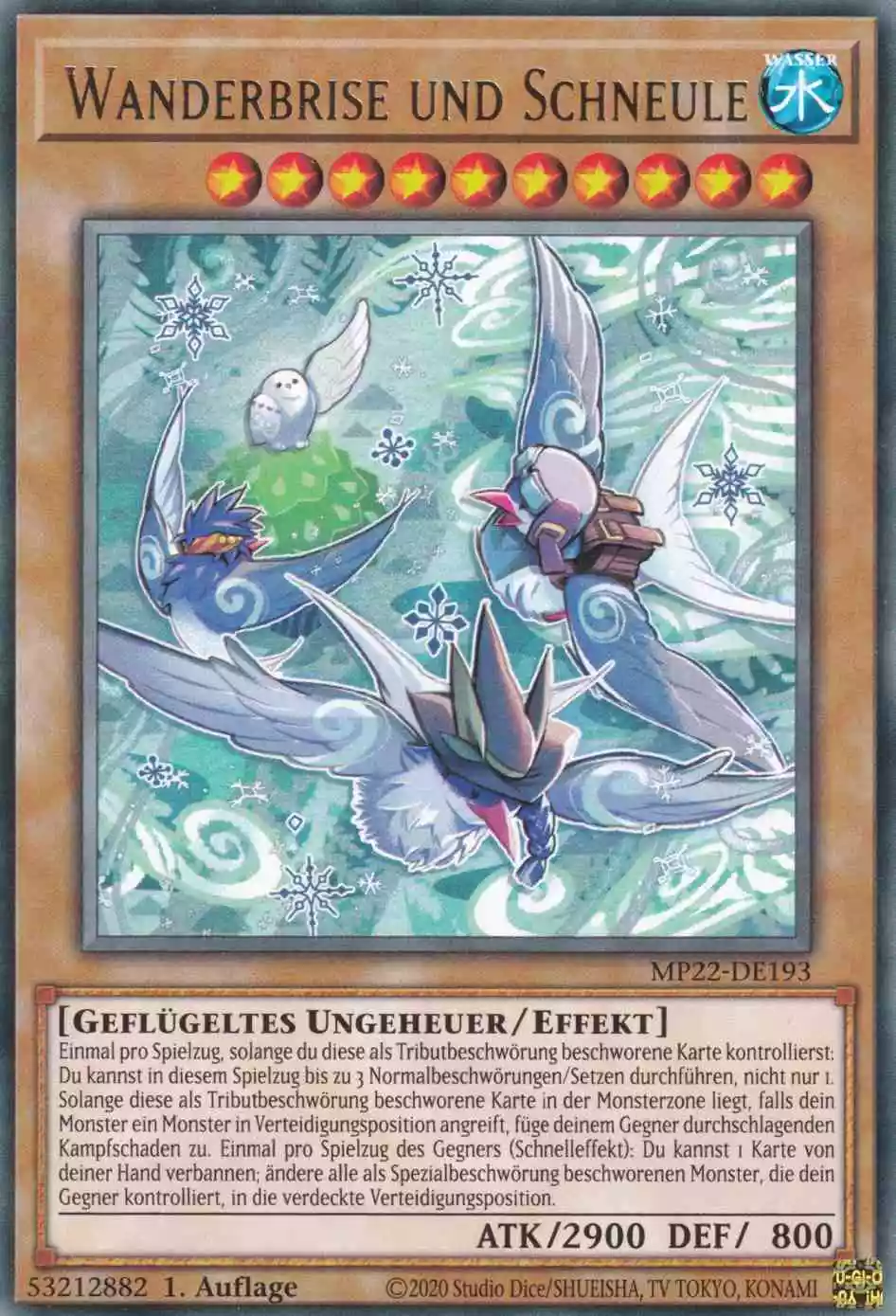 Wanderbrise und Schneule MP22-DE193 ist in Rare Yu-Gi-Oh Karte aus Tin of the Pharaoh’s Gods 1.Auflage