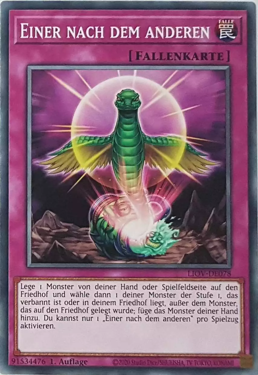 Einer nach dem anderen LIOV-DE078 ist in Common Yu-Gi-Oh Karte aus Lightning Overdrive 1.Auflage