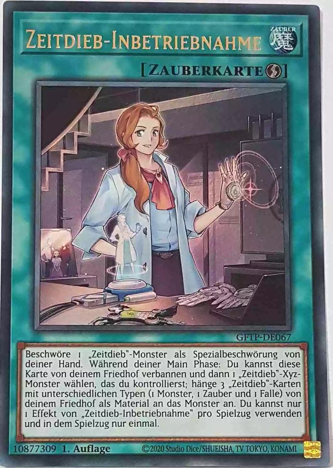 Zeitdieb-Inbetriebnahme GFTP-DE067 ist in Ultra Rare Yu-Gi-Oh Karte aus Ghost From The Past 1.Auflage