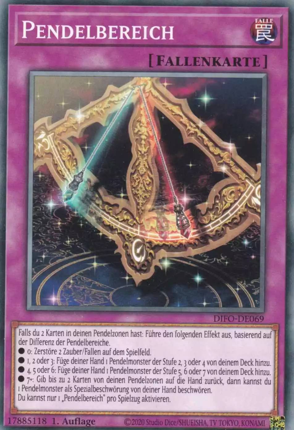 Pendelbereich DIFO-DE069 ist in Common Yu-Gi-Oh Karte aus Dimension Force 1.Auflage