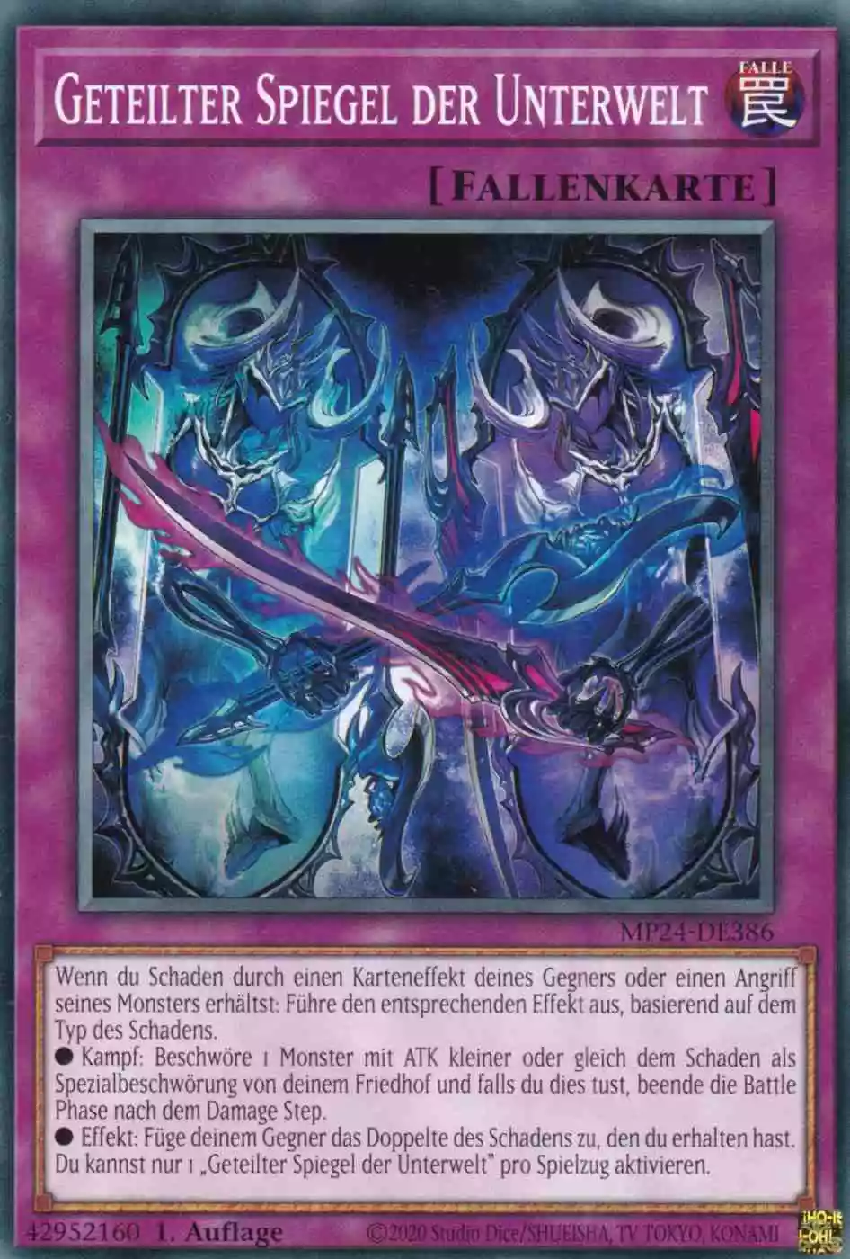Geteilter Spiegel der Unterwelt MP24-DE386 ist in Common Yu-Gi-Oh Karte aus 25th Anniversary Tin Dueling Mirrors 1.Auflage