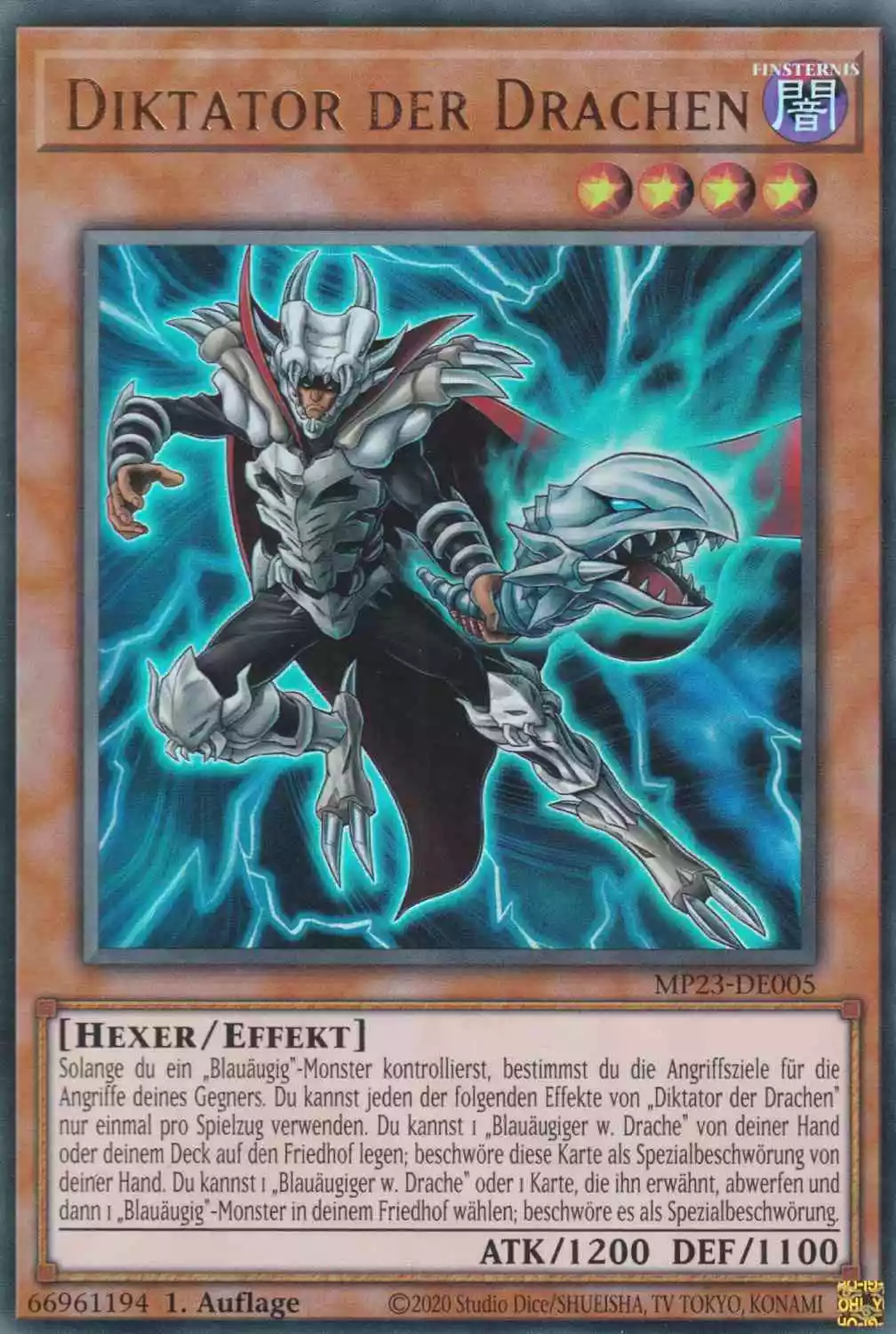 Diktator der Drachen MP23-DE005 ist in Ultra Rare Yu-Gi-Oh Karte aus 25th Anniversary Tin Dueling Heroes 1.Auflage