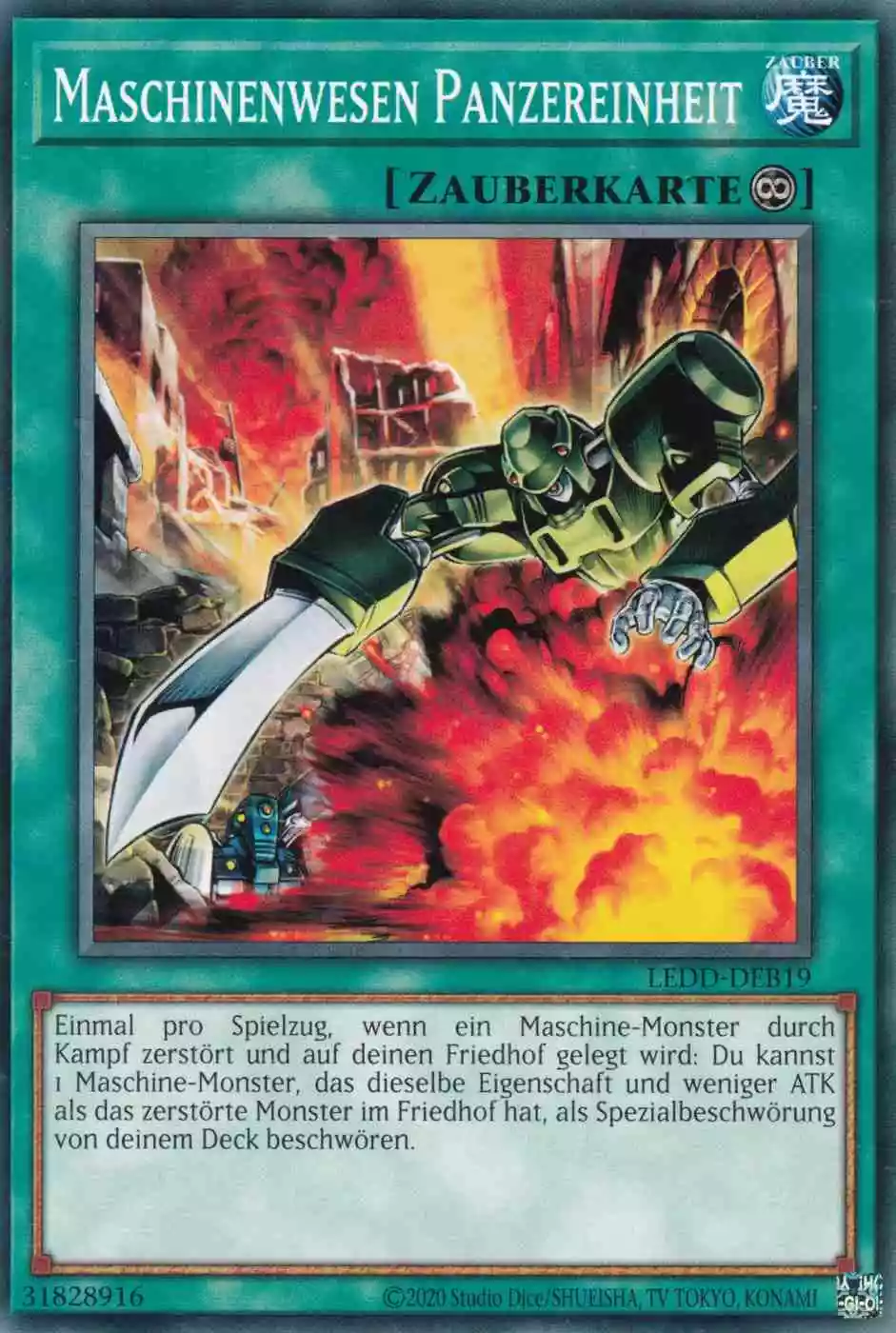Maschinenwesen-Panzereinheit LEDD-DEB19 ist in Common Yu-Gi-Oh Karte aus Legendary Dragon Decks unlimitiert