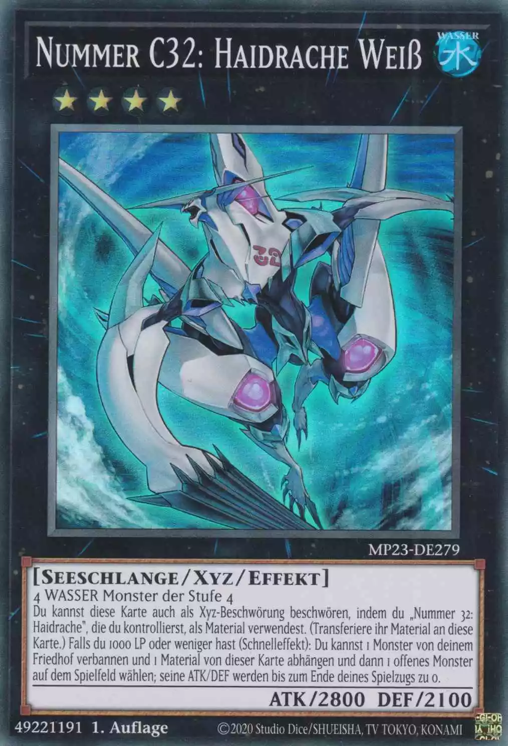 Nummer C32: Haidrache Weiß MP23-DE279 ist in Super Rare Yu-Gi-Oh Karte aus 25th Anniversary Tin Dueling Heroes 1.Auflage