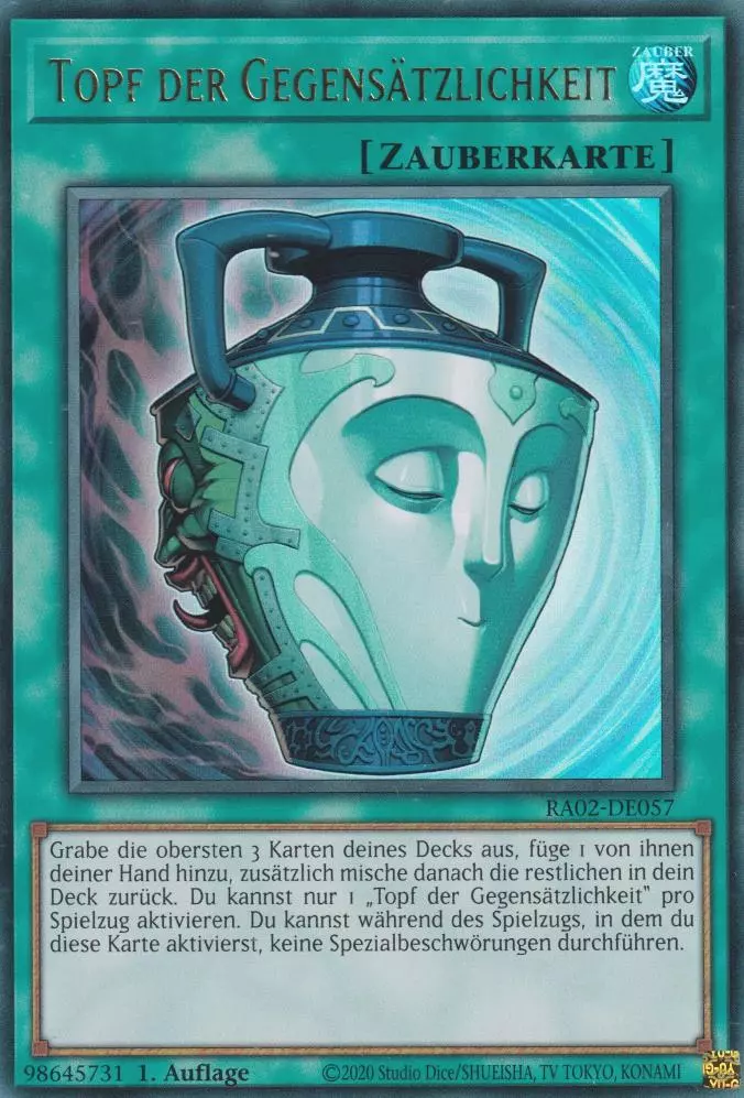Topf der Gegensätzlichkeit RA02-DE057 ist in Ultra Rare Yu-Gi-Oh Karte aus 25th Anniversary Rarity Collection 2 1.Auflage
