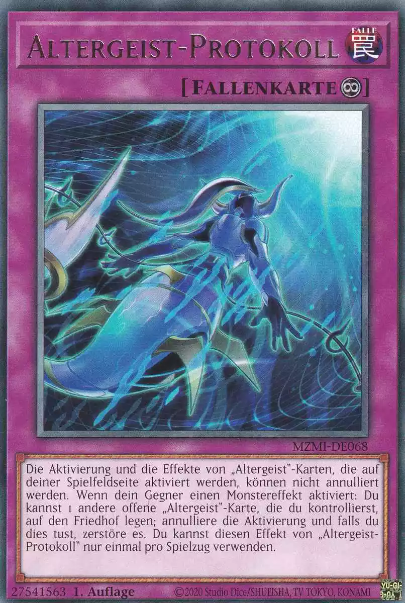 Altergeist-Protokoll MZMI-DE068 ist in Rare Yu-Gi-Oh Karte aus Maze of Millennia 1.Auflage