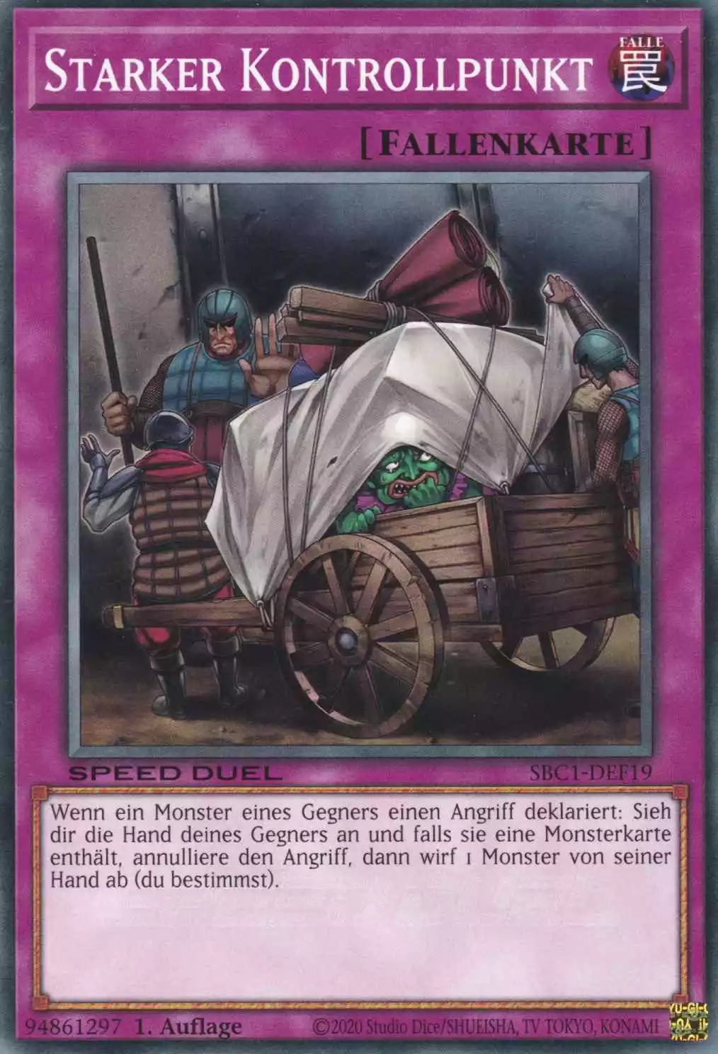 Starker Kontrollpunkt SBC1-DEF19 ist in Common Yu-Gi-Oh Karte aus Streets of Battle City 1.Auflage