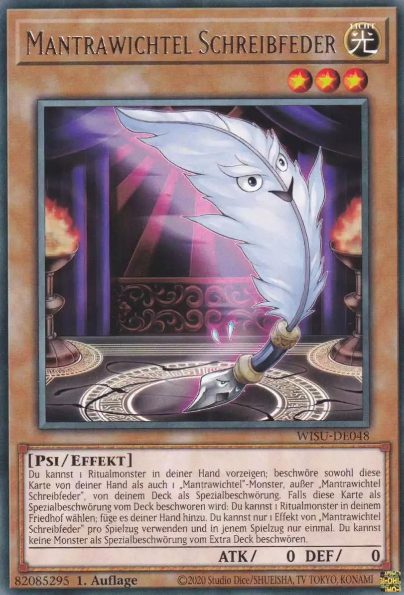 Mantrawichtel Schreibfeder WISU-DE048 ist in Rare Yu-Gi-Oh Karte aus Wild Survivors 1.Auflage