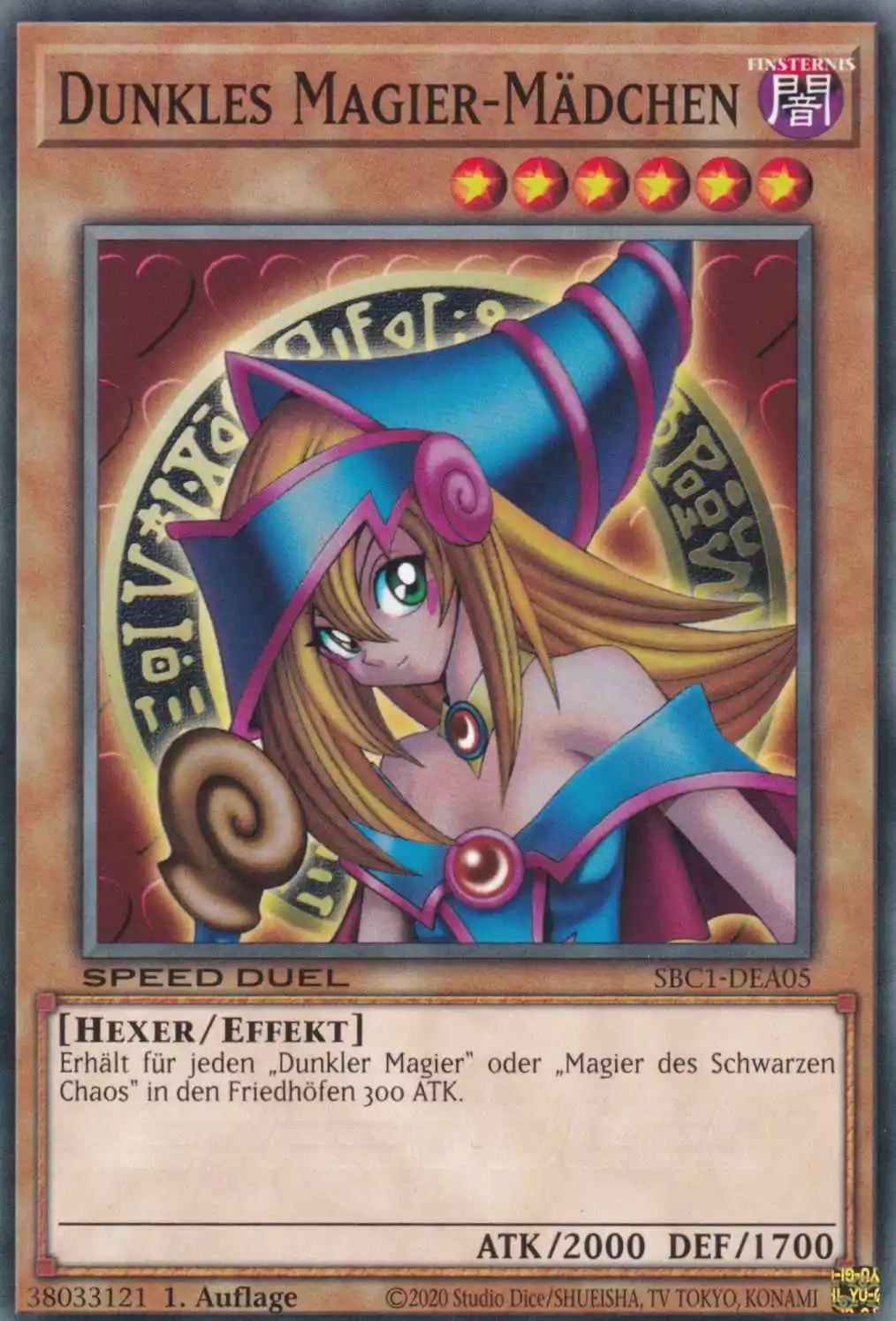 Dunkles Magier-Mädchen SBC1-DEA05 ist in Common Yu-Gi-Oh Karte aus Streets of Battle City 1.Auflage