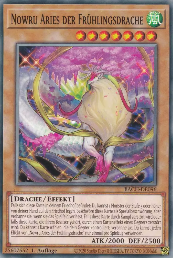 Nowru Aries der Frühlingsdrache BACH-DE096 ist in Common Yu-Gi-Oh Karte aus Battle of Chaos 1.Auflage