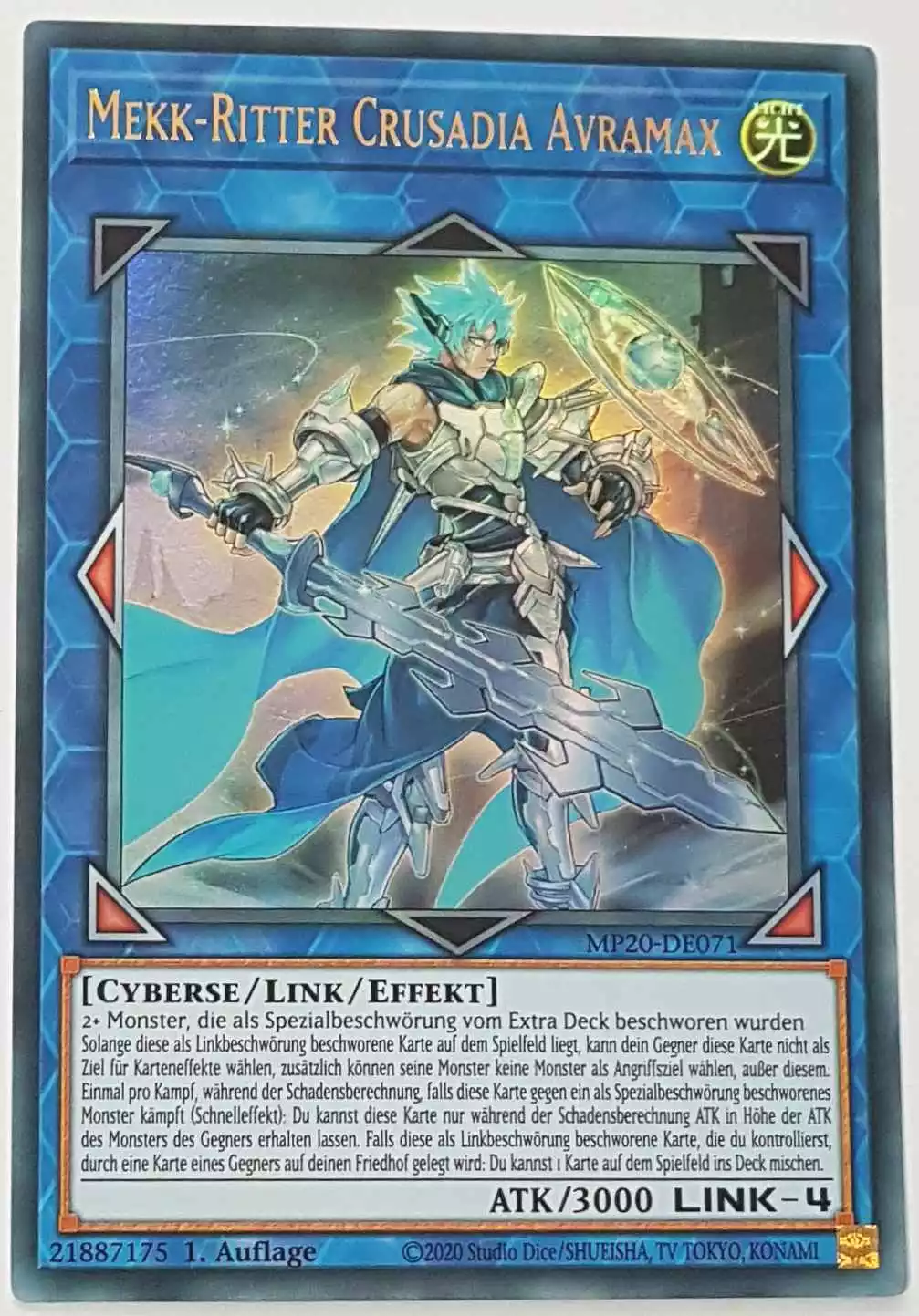 Mekk-Ritter Crusadia Avramax MP20-DE071 ist in Ultra Rare Yu-Gi-Oh Karte aus 2020 Tin of Lost Memories 1.Auflage