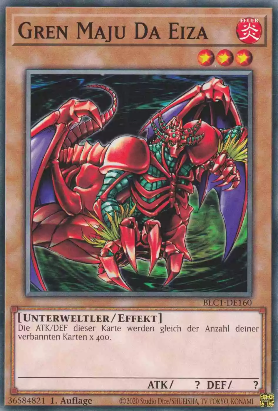 Gren Maju Da Eiza BLC1-DE160 ist in Common Yu-Gi-Oh Karte aus Battles of Legend Chapter 1 1.Auflage