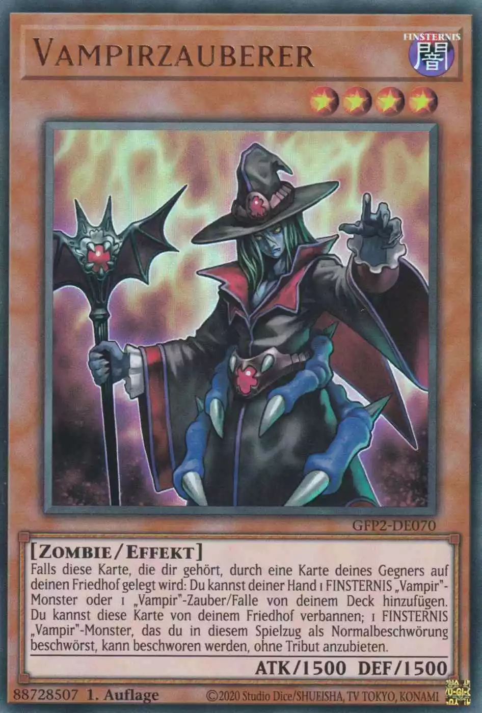 Vampirzauberer GFP2-DE070 ist in Ultra Rare Yu-Gi-Oh Karte aus Ghosts from the Past The 2nd Haunting 1.Auflage