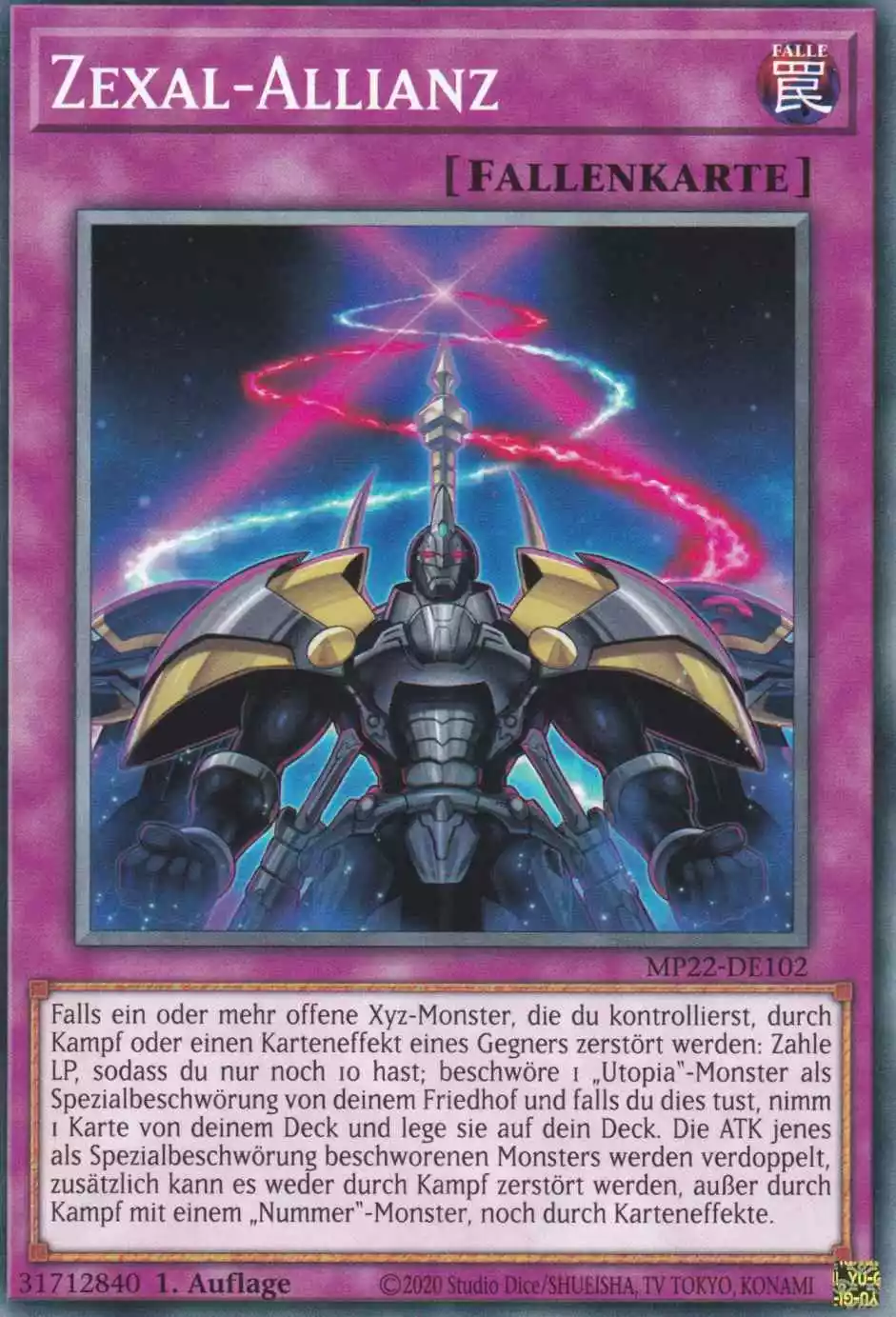 Zexal-Allianz MP22-DE102 ist in Common Yu-Gi-Oh Karte aus Tin of the Pharaoh’s Gods 1.Auflage