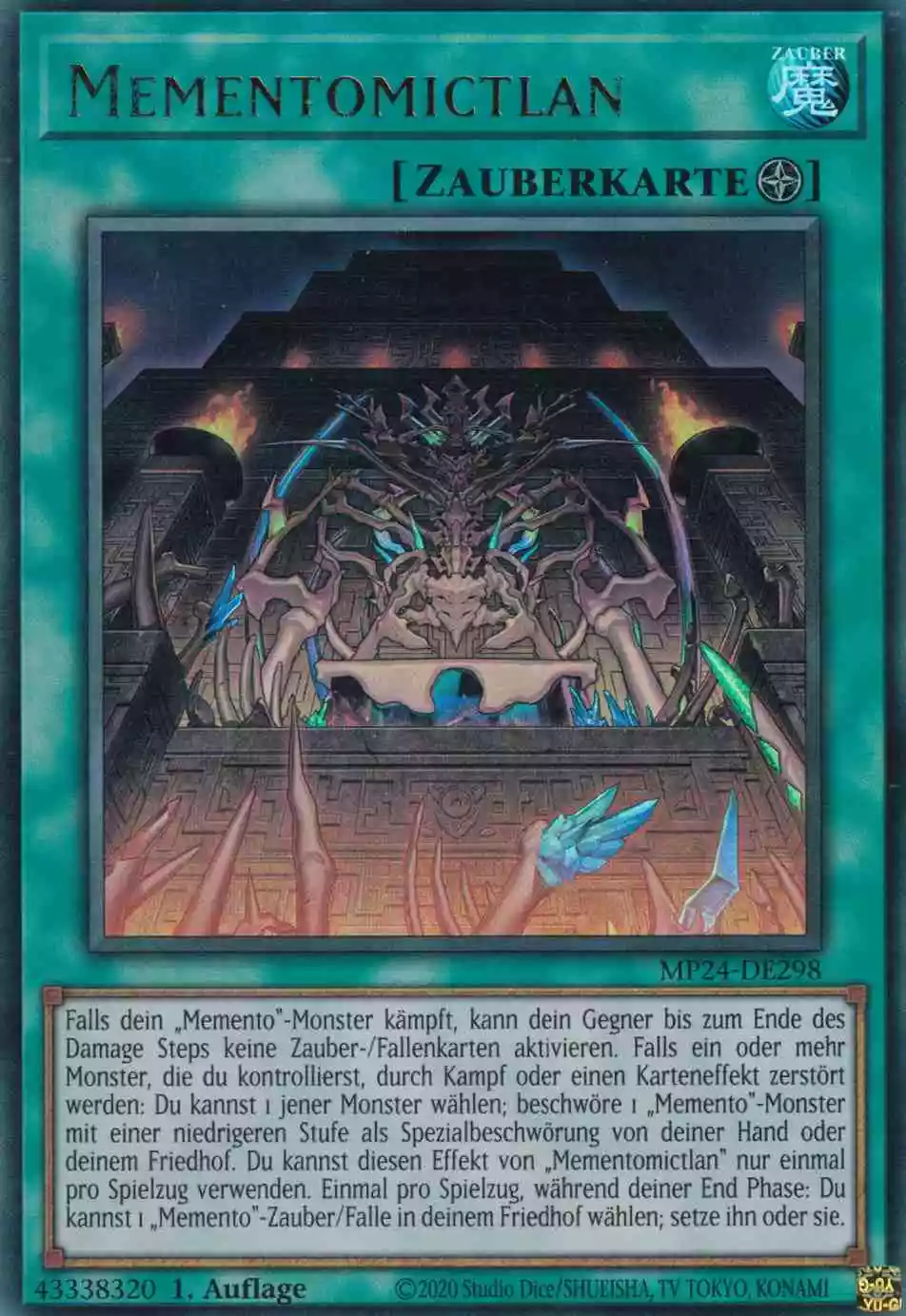 Mementomictlan MP24-DE298 ist in Ultra Rare Yu-Gi-Oh Karte aus 25th Anniversary Tin Dueling Mirrors 1.Auflage