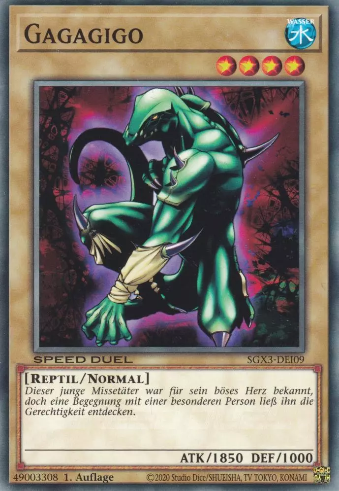 Gagagigo SGX3-DEI09 ist in Common Yu-Gi-Oh Karte aus Speed Duel GX: Duelists of Shadows 1.Auflage