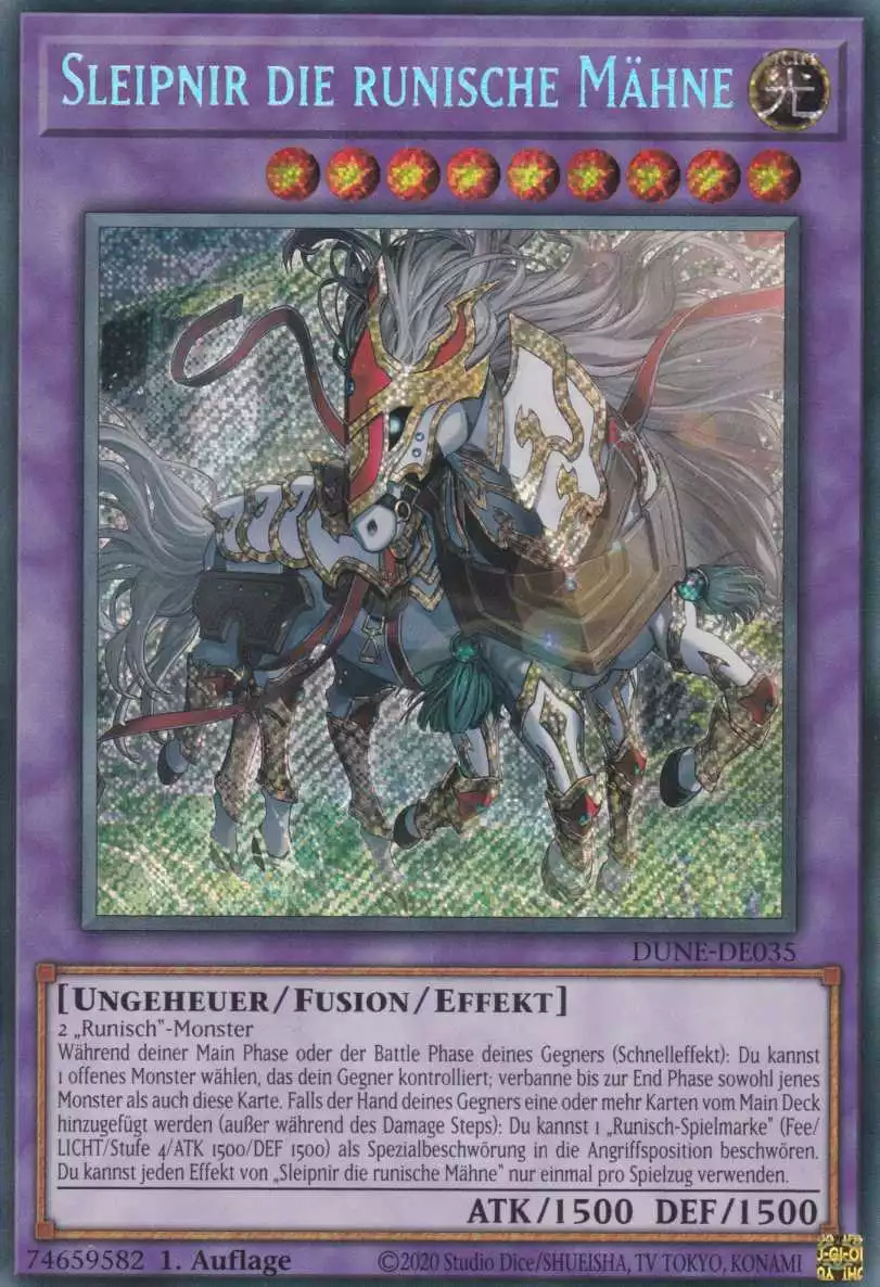 dune-de035-sleipnir-die-runische-maehne-secret-rare-duelist-nexus Sleipnir die runische Mähne DUNE-DE035 ist in Secret Rare Yu-Gi-Oh Karte aus Duelist Nexus 1.Auflage